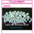 Abrasive alumina ball for glaze materials